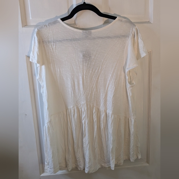 Knit V-Neck Lace Inset Babydoll Top NWT size 0 - Picture 10 of 11